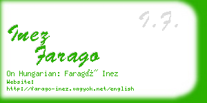 inez farago business card